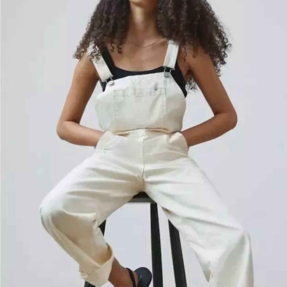 Everlane Canvas Overalls - bone